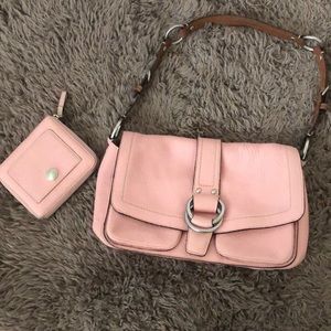 Coach Matching Pink Leather Purse & Wallet